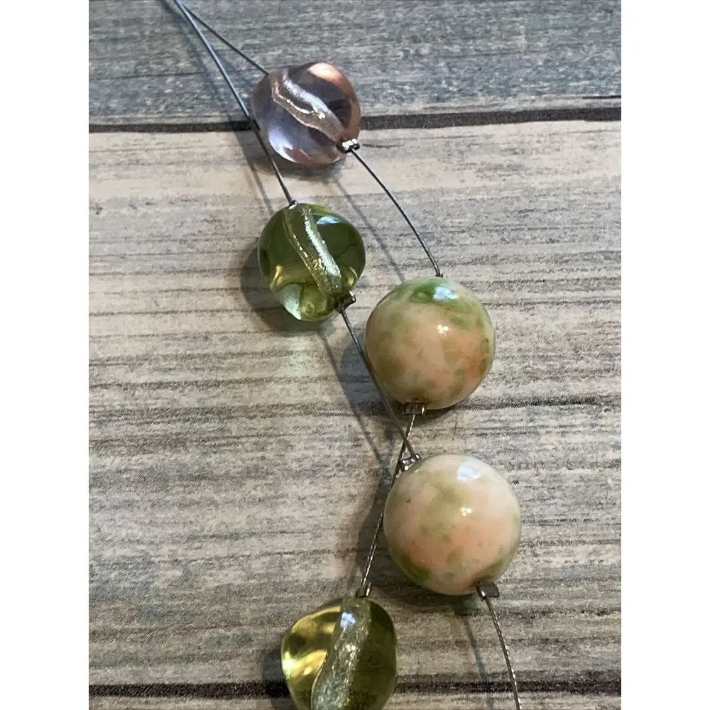 Top Frog‎ Double Strand Acrylic Bead Necklace NWOT Stations 16